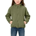 thumbnail image 5 of Xdegoge Fleece Lined Jacket for Girls Full Zip Stand Collar Jackets Casual Lightweight Sport Coat Fashion Fall Winter Warm Color Block Outerwear with Pockets Size 2-12, 5 of 7