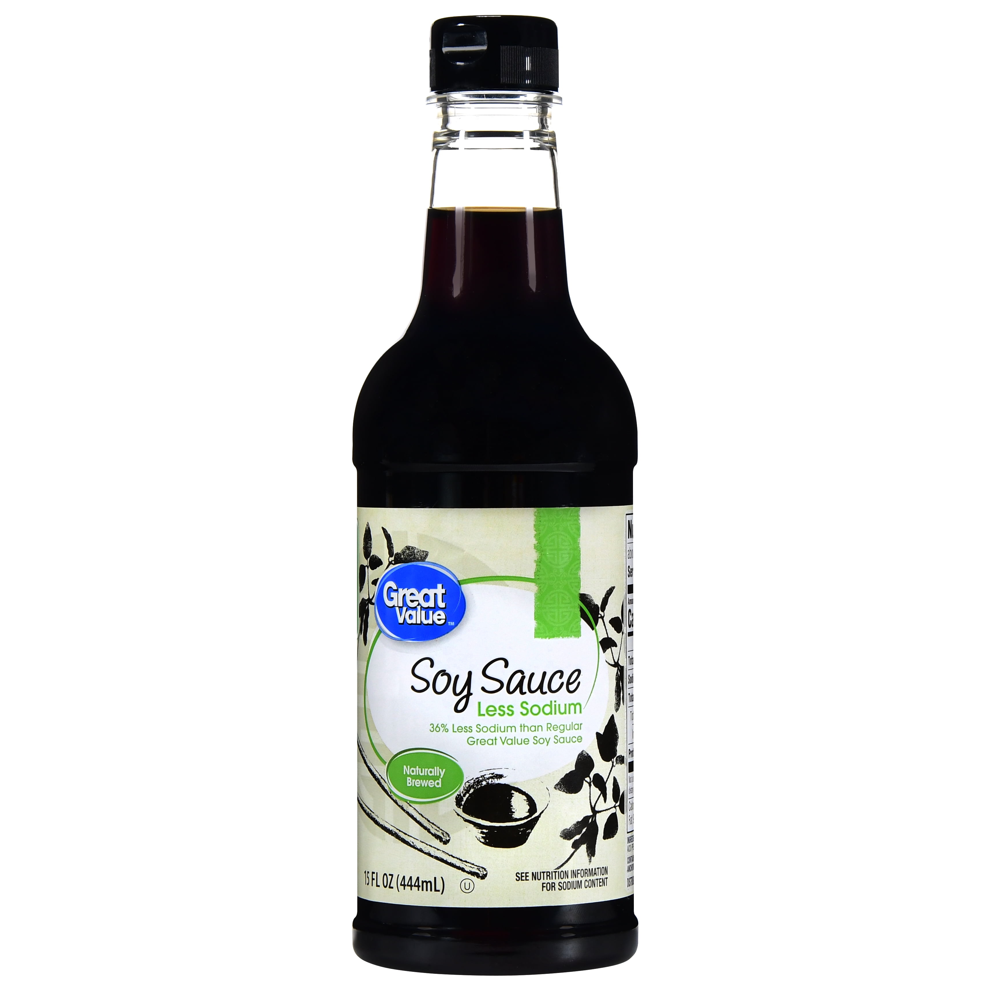 Great Value Less Sodium Soy Sauce, 15 fl oz