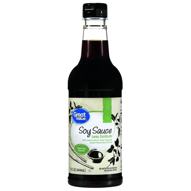 Great Value Less Sodium Soy Sauce, 15 fl oz