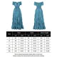 thumbnail image 2 of Faldas largas Vestido largo informal para mujer, con cordones, cuello oblicuo, color sólido, ajuste holgado, traje de vacaciones Kuymtek Azul T M para Mujer, 2 of 6