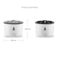 thumbnail image 4 of Humidificador de aceites esenciales TUNC en forma de volcán 360 ml con luz nocturna blanco, 4 of 4
