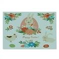 thumbnail image 2 of Easter Cutting Board, Cartoonish Happy Bunny Chicken Rabbit with Flowers and Carrot Pastel Toned Print, Decorative Tempered Glass Cutting and Serving Board, in 3 Sizes, by Ambesonne, 2 of 5