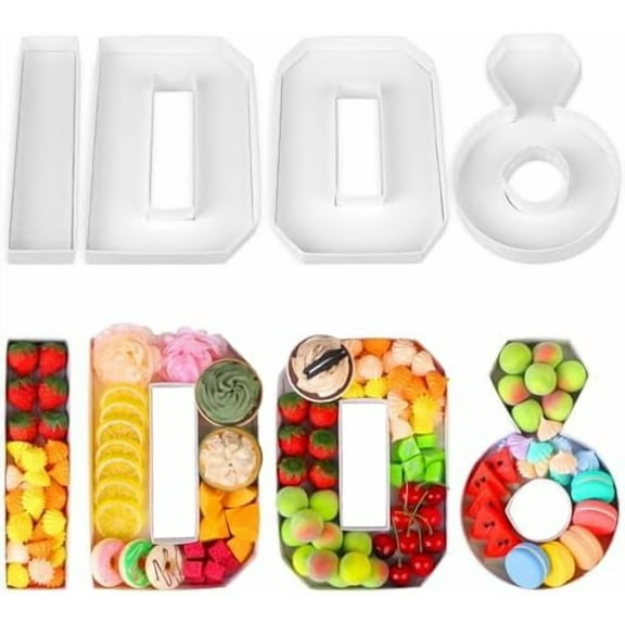 4 Pcs Fillable I DO Cardboard Letter for Charcuterie 10’’ Wedding Fillable Tray Sweets Chocolate Candy Cupcake Container Paper Box for Bridal Shower Engagement Party Decoration Supplies