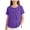 Dark Purple, variant on Girls Summer T Shirts Casual Cap Sleeve Crewneck Raglan Tops Girls Shirts Beige,11-12 Years