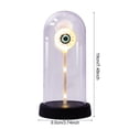 thumbnail image 5 of Sylvtty LED Clear Dome Eyeball Night Light Creepy Light-up Eyeball in Cloche with Wooden Base for Home Kitchen Tabletop Mentel Shelf Decor, 5 of 7