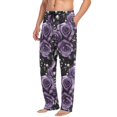 thumbnail image 2 of FORMRS Mens Pajama Pants with Pockets Sleepwear Lounge Bottoms Sizes S-2XL, Purple Roses, 2 of 7