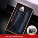 thumbnail image 3 of Correa de reloj de cuero negro y azul con hebilla de mariposa para hombre y mujer, compatible con todas las marcas de relojes, 12/14/15/16/18/19/20/22/23 mm, 3 of 5