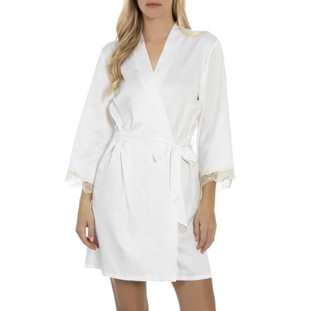 Secret Treasures Women's and Women's Plus Bridal Satin Sleep Robe