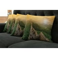 thumbnail image 5 of Ambesonne Landscape Throw Pillow Cover 4 Pack, Landscape, 20", Green Earth Yellow, 5 of 5
