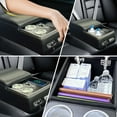 thumbnail image 4 of Center Console Armrest Organizer with Wireless Charging Phone Holder & Cup Holders for Car & Minivan & Van Truck Floor Cab Back Bench Seat Storage Box - Black, 4 of 8