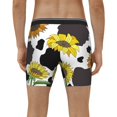 thumbnail image 4 of Salouo Sunflowers Country Pattern Men's Boxer Briefs, Soft & Breathable Underwear Elastic Waistband Briefs for Men,1-Pack, 4 of 7