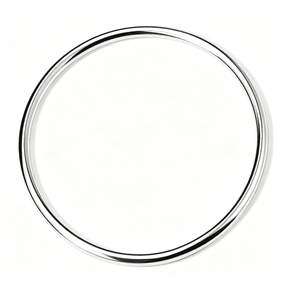DESIGNICE Stainless Steel Classical Simple Plain Polished Round Circle Bangle Bracelet