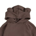 thumbnail image 4 of Newborn Baby 2-piece Long Sleeve Solid Color Hoodie and Pants Outfit Set, 4 of 7