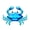 Blue, variant on Metal Wall Decor Hanging Art Decorative Sculpture for Home Garden Patio Pool Bathroom Indoor Outdoor Decoration