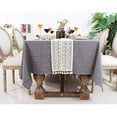 thumbnail image 2 of Beige Macrame Table Runner Rectangular Crochet Lace Elegant Hollow Mesh Tablecloth for Rustic Boho Wedding Decor Bridal & Baby Shower Decoration Vintage Farmhouse Tabletop Decor, 2 of 5