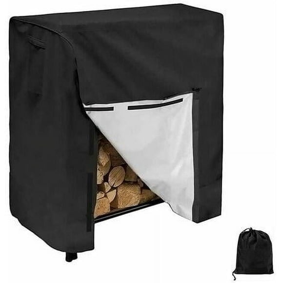 Heavy Duty Firewood Rack Cover, Weather-X Fabric Waterproof And Windproof Storage Tarp For Outdoor Use, 22x26x42 Inches, Tubular Steel Frame Ensuring Rust Resistance And Durability