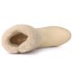 thumbnail image 4 of Botines De Nieve Talón De Bloque Punta Redonda Piel Sintética Para Mujeres Beige 40, 4 of 6