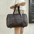 thumbnail image 5 of HUISZJ Shoulder Bag, Leisure Tote Bag, PU Leather Shoulder Bag for Work Travel Outdoor (Brown), 5 of 10