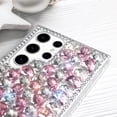 thumbnail image 3 of Compatible with Galaxy S23 Ultra Bling Diamond Case for Women Girls Girly Glitter Shiny 3D Crystal Rhinestone Case Fashion Luxury Double Color Sparkly Gemstone Soft TPU Cover, 3 of 6