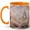 Orange, variant on Magic Book Coffee Mug, Fairy Garden Mug for Women, Watercolor Open Book with Fairy, Flowers, Butterflies and Castle, Ceramic 11 Oz Cup
