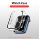 thumbnail image 2 of Estuche de vidrio templado Likrtyny para Apple Watch Series 8 7 6 5 4 SE Transparente PC Blanca, 2 of 9