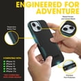 thumbnail image 3 of OtterBox Commuter Series Case - iPhone 17e, iPhone 16e, iPhone 15, iPhone 14, iPhone 13 - MagSafe Edition - Slim & Tough, Pocket-Friendly, with Port Protection - Black & Green, 3 of 8