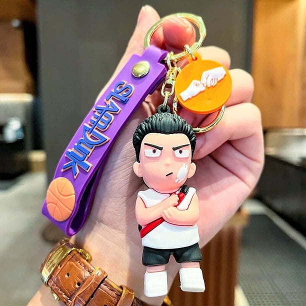 Llavero nuevo de dibujos animados de Anime Kawaii Slam Dunk Sakuragi Hanamichi, modelo de PVC, mochila escolar, colgante, juguetes para llaves, regalos para fanáticos de los niños