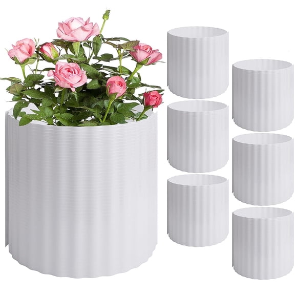 6 Pack Rose Collars for Winter Protection,Topboutique Protective Rose Bush Cover,Connectable Winter Plant Covers,Plant Freeze Protective Covers for Protecting Plants from Wind Blows Animals Eating