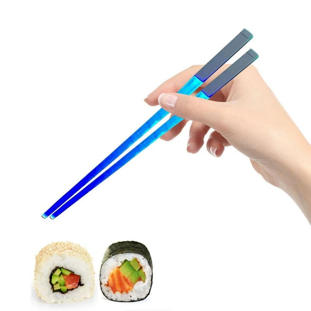 Lightsaber LED Luminous Chopsticks 1Pair of LED Light Up Eating Chop Sticks Portable Durable Lightweight Food Grade ABS Tableware for Kitchen Dinner Party Supplies Toys 23CM appropriate