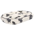 thumbnail image 3 of SAFAVIEH Hound Small Pillow Style Dog Bed, Ivory/Grey, 3 of 8