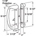 thumbnail image 2 of Juego de Manijas para Puerta Corredera de Vidrio PRIME-LINE C 1176 Blanca, 2 of 2