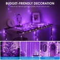 thumbnail image 5 of Morttic Solar String Lights Outdoor, 33Feet 100 LED Copper Wire Lights, Solar Powered Fairy Lights, Waterproof Solar Christmas Decoration Lights for Garden Yard Party Wedding (Purple), 5 of 14