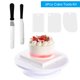 thumbnail image 2 of Kit de herramientas de pastel de 6 piezas 280mm Decoración de pasteles Plataforma giratoria giratoria Cocina Soporte de plataforma de exhibición giratoria con espátula y más suave MABOTO Tocadiscos para tartas, 2 of 7