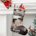 thumbnail image 2 of 12 Años de Esclavitud Tema: Calcetines de Navidad, fino lino blanco para colgar en escaleras y chimenea, decoración navideña para el hogar, regalo de Navidad.54cm×38cm, 2 of 5