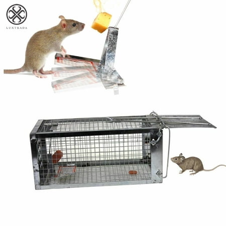Luxtrada 2pcs Small Animal Humane Live Cage Rat Mouse Mice Chipmunk Small Rodent Catch Trap for Indoor and Outdoor for Gopher Opossum Skunk Groundhog Squirrel Spay Feral Stray Cats Rescue Wild Rabbits
