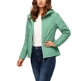thumbnail image 3 of Jsaierl Women's Hooded Zip Up Windproof Jacket with Chest Pocket Lightweight Windbreaker for Travel Hiking Outdoor, 3 of 8