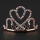 thumbnail image 2 of Mini tiara de princesa con corona de cristal y peine, accesorio para el cabello Oro rosa, 2 of 9