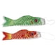 thumbnail image 1 of Bandera de pez koi de Japón, carpa, koinobori japonés, cometa tradicional, patio trasero verde rojo, 1 of 9