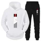 thumbnail image 4 of Chándal con capucha y pantalones de chándal para hombre, conjunto de 2 piezas, traje deportivo informal, ropa deportiva para correr, conjuntos de ropa de calle de lana para hombre, 2 piezas, 4 of 5
