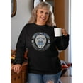 thumbnail image 2 of Back The Blue Quote Sweatshirt Women -GoatDeals Designs, Female x-Large, 2 of 4