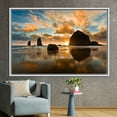 thumbnail image 6 of View Poster, Cannon Beach Wall Decor, Oregon Coast Haystack Rock Poster, Haystack Rock Artwork, Sea Poster, Sky Canvas, Canvas Wall Decor - 3P-Rolled Canvas, 6 of 9
