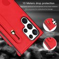 thumbnail image 5 of Case for Samsung Galaxy S23 Ultra (Not S23) with Card Slot Holder, Removable Adjustable Shoulder Strap Lanyard Crossbody Neck Purse Phone Case for Samsung Galaxy S23 Ultra KB Red, 5 of 15