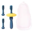 thumbnail image 1 of Cepillo de dientes para niños pequeños, cepillo de dientes de silicona para entrenamiento, paquete de 2, 1 of 5