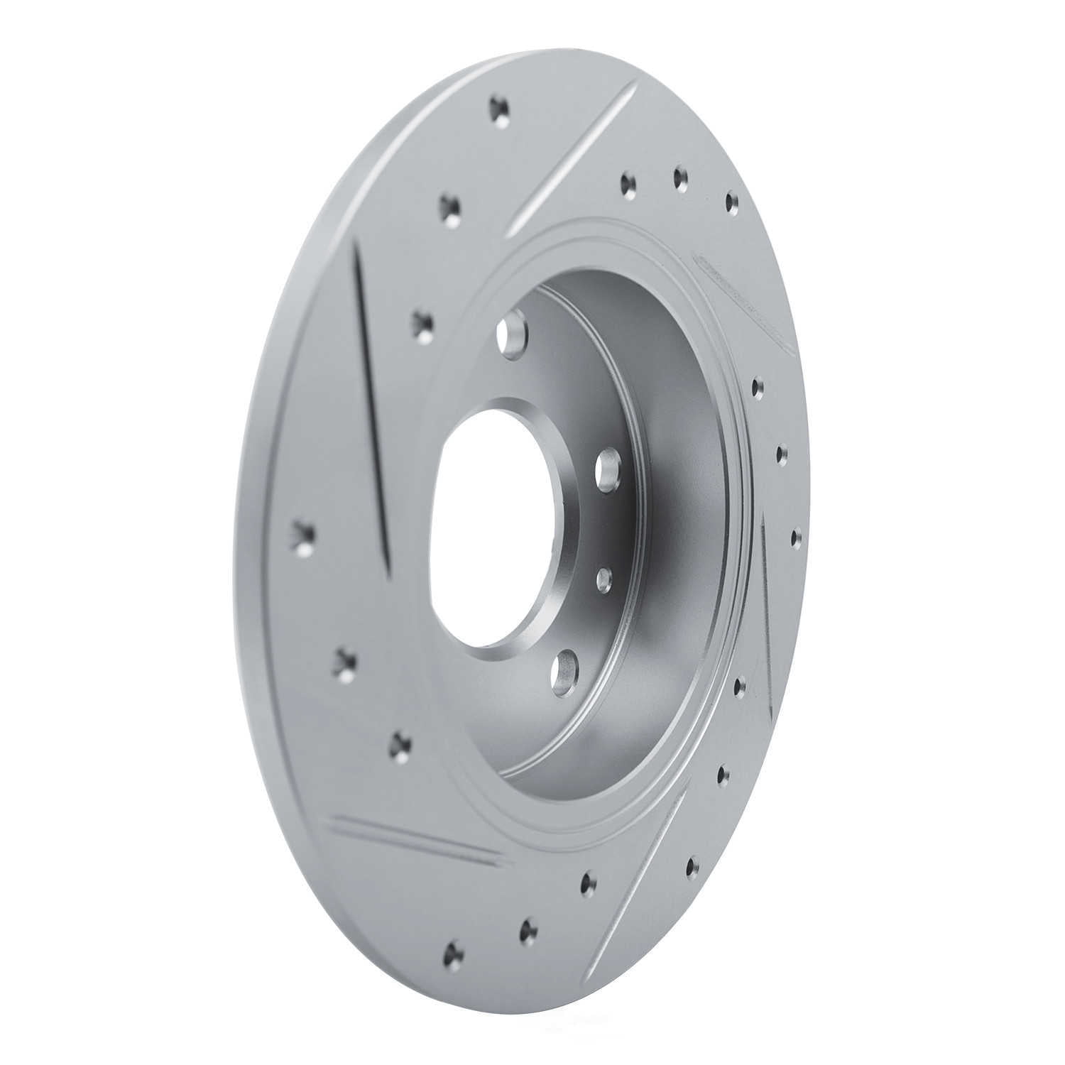 Dynamic Friction Company 631-45047R DFC Brake Rotor - Drilled And Slotted - Silver