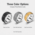 Geometric Rocks With Texture Jiaoiudi Men's Geometric Maze Pattern Wide Band Ring, Stainless Steel ...