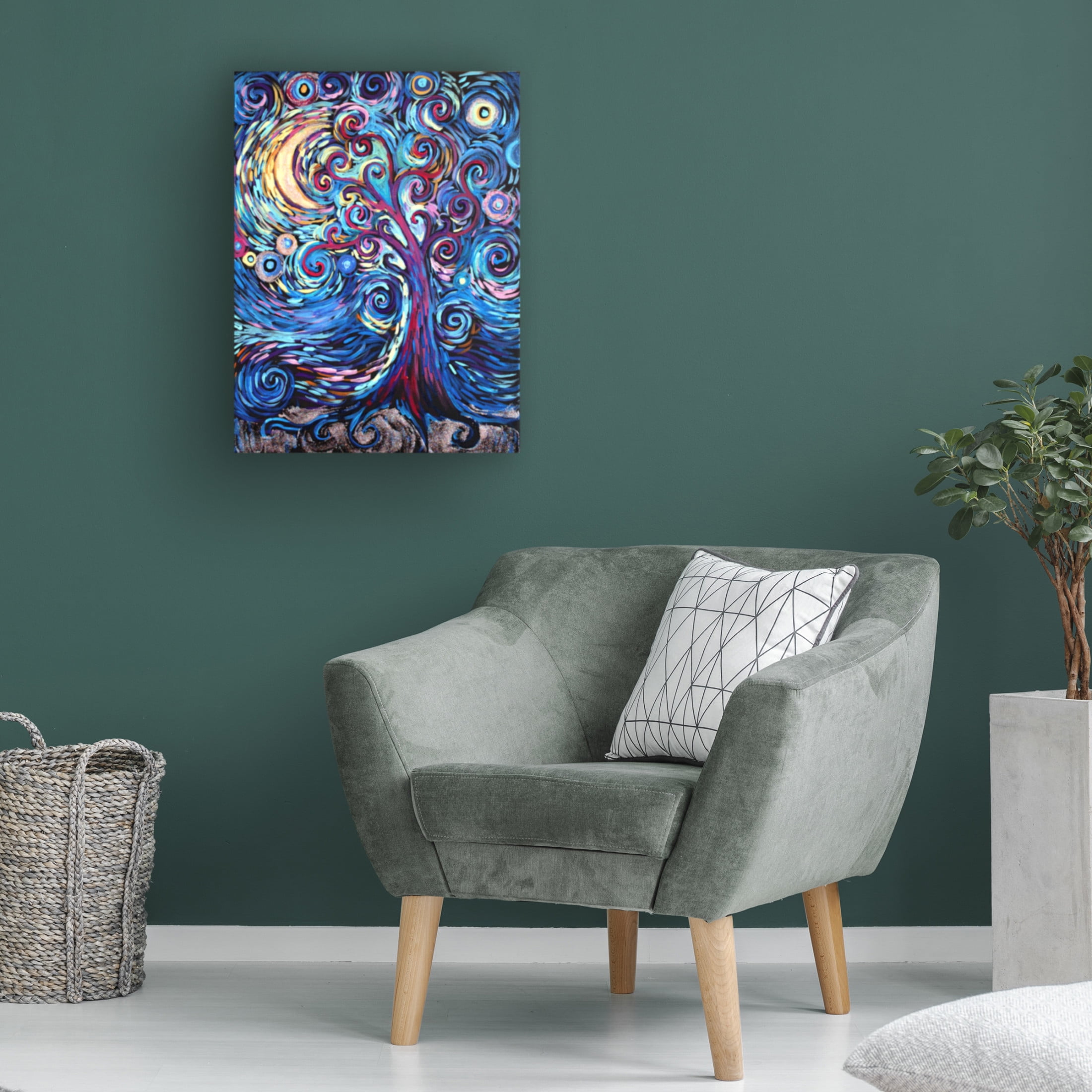 Canvas Wall Art - Natasha Wescoat 'Stormy Night' Wall Art for Living Room, Bedroom, or Office Décor by Trademark Fine Art - 24 x 32 Inches