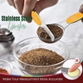thumbnail image 4 of NEXTOP Magnetic Measuring Spoons Set of 9 Stainless Steel Dual-Sided Stackable Measuring Spoon Nesting Teaspoons Measuring Dry and Liquid Ingredients, Fits in Spice Jars- Orange, 4 of 9