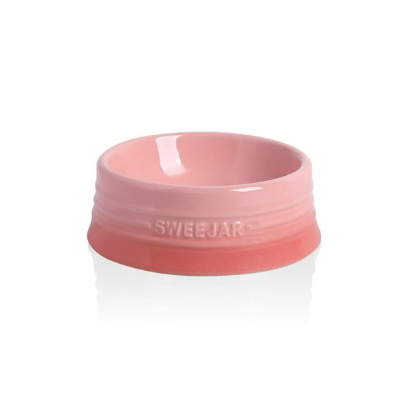 Sweejar Bol pour Chien Dégradé, Plat en Céramique pour Nourriture de Chiot et Chaton, Bol en Porcelaine pour Nourriture et Eau 8 oz (Rose Dégradé)
