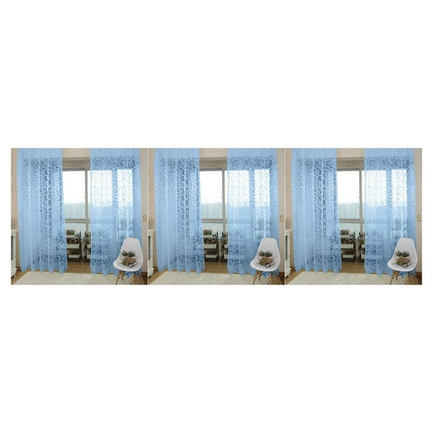 Inteprter Home Apartment Romantic Window Curtain Replacement Drape Bedroom Flocking Full Room Privacy Soft Living Protection Type1 NO1