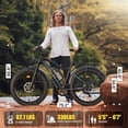 thumbnail image 3 of PUJH Electric Motor Bike 6000W Dual Hub 60V 20Ah 50 MPH 35 100 Mile 200Nm 40 Degree Climb 26 inch Fat Tire Full Suspension Hydraulic Brake for Adults, 3 of 8
